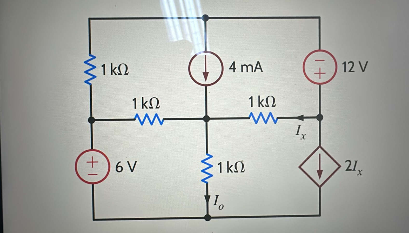 Find lo using thevenin theorem solve it in a
