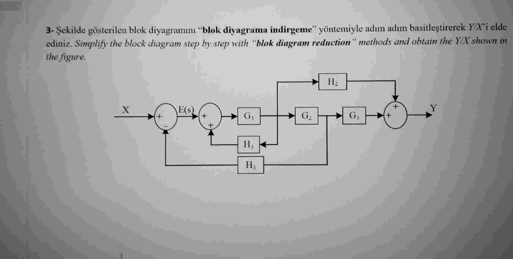 3 - Simplify the block diagram step by step with
