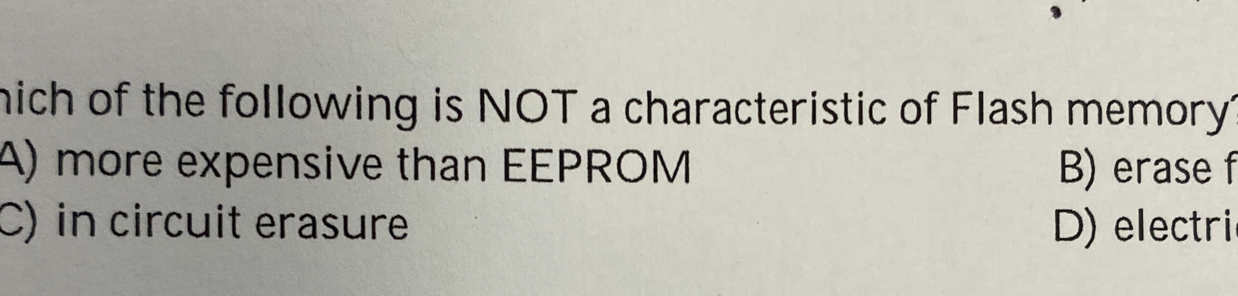 lich of the following is NOT a characteristic of