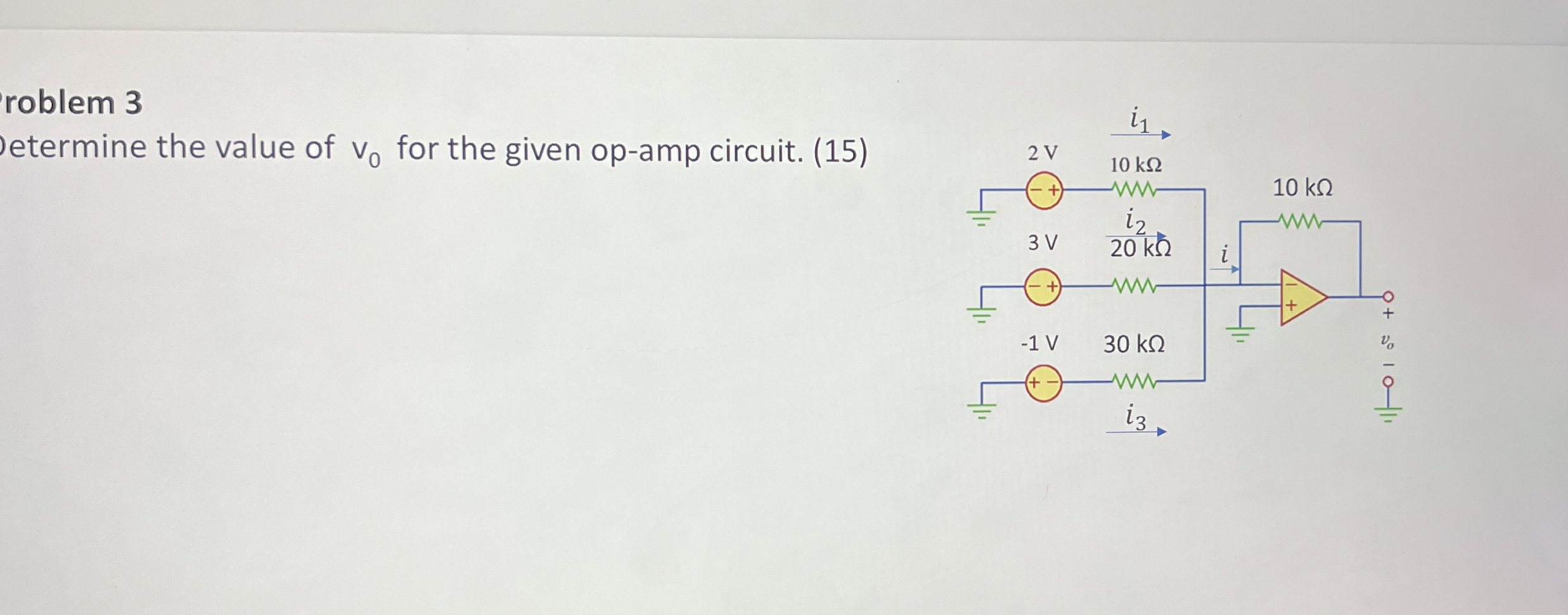 roblem 3 etermine the value of v 0 for the given
