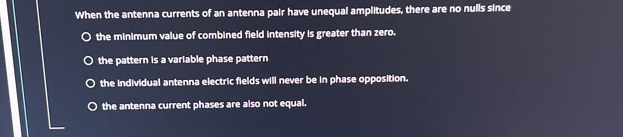 When the antenna currents of an antenna pair have