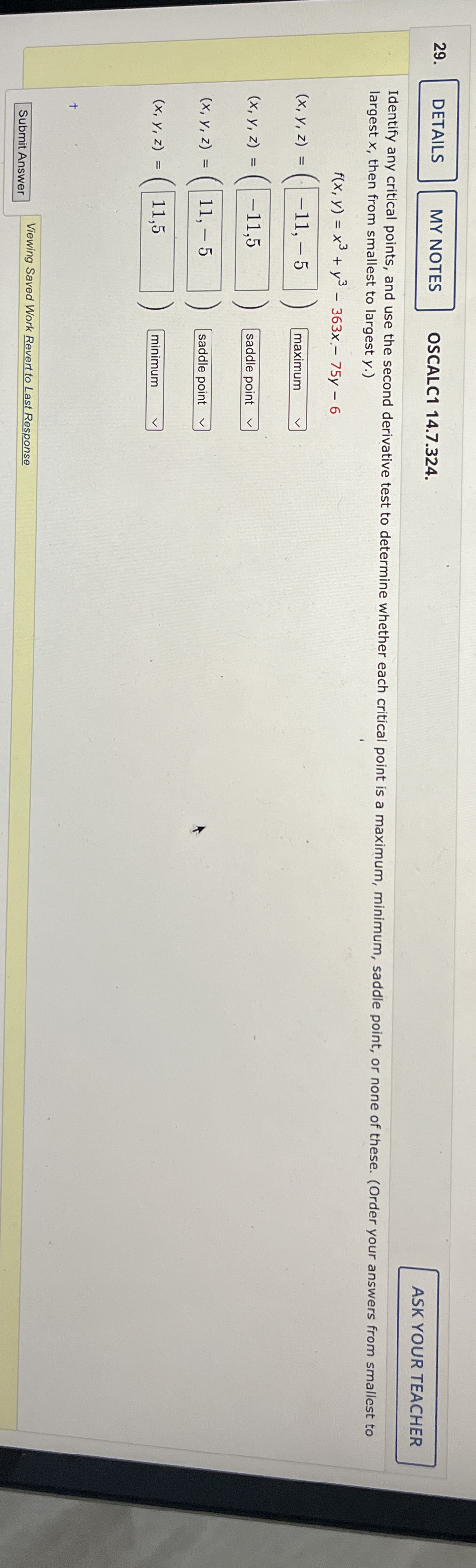 OSCALC 1 1 4 . 7 . 3 2 4 . ASK YOUR TEACHER