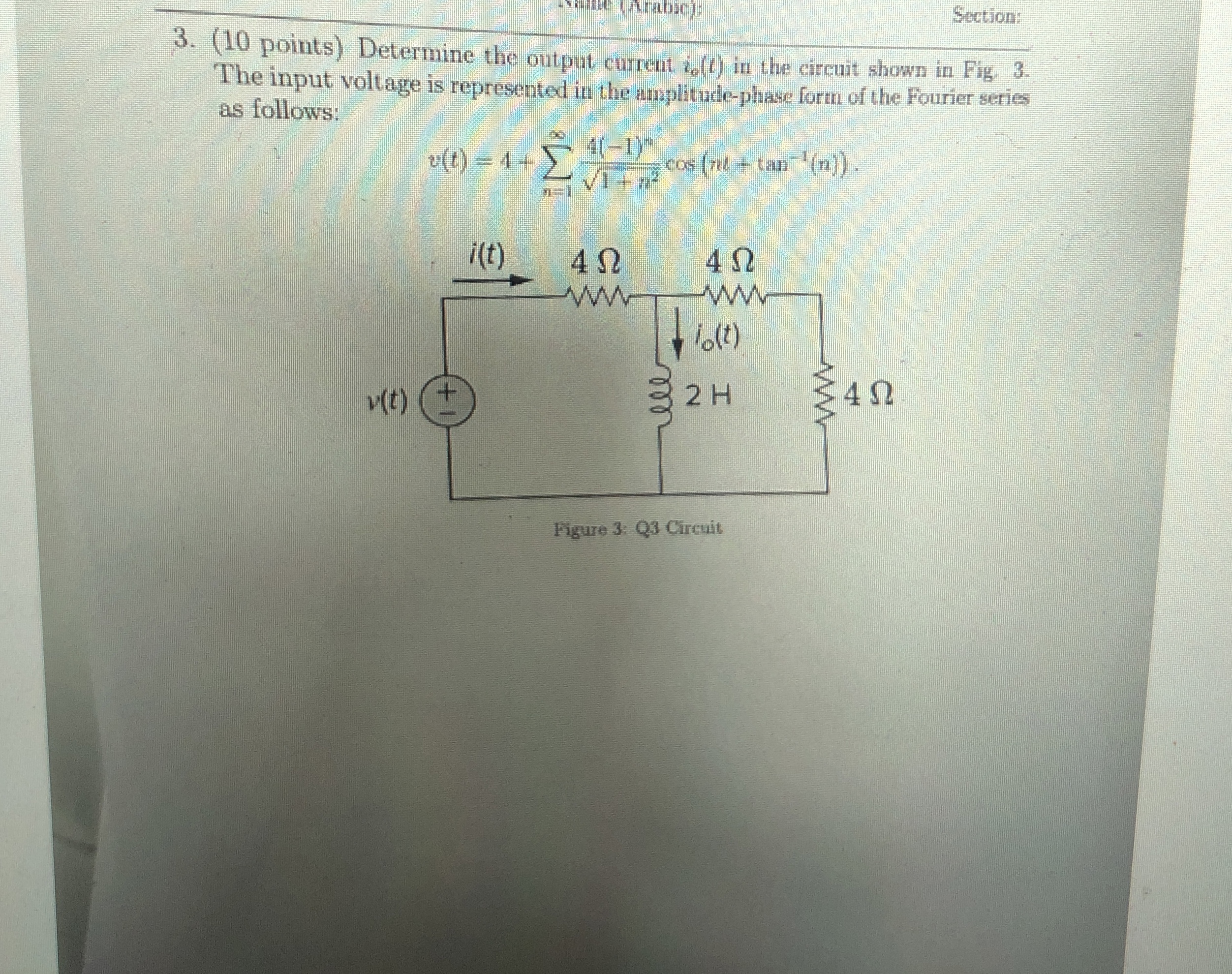 ( urabic ) : Section: 3 . ( 1 0 points )