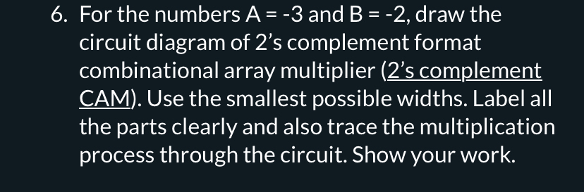 For the numbers A = - 3 and B = - 2 , draw the