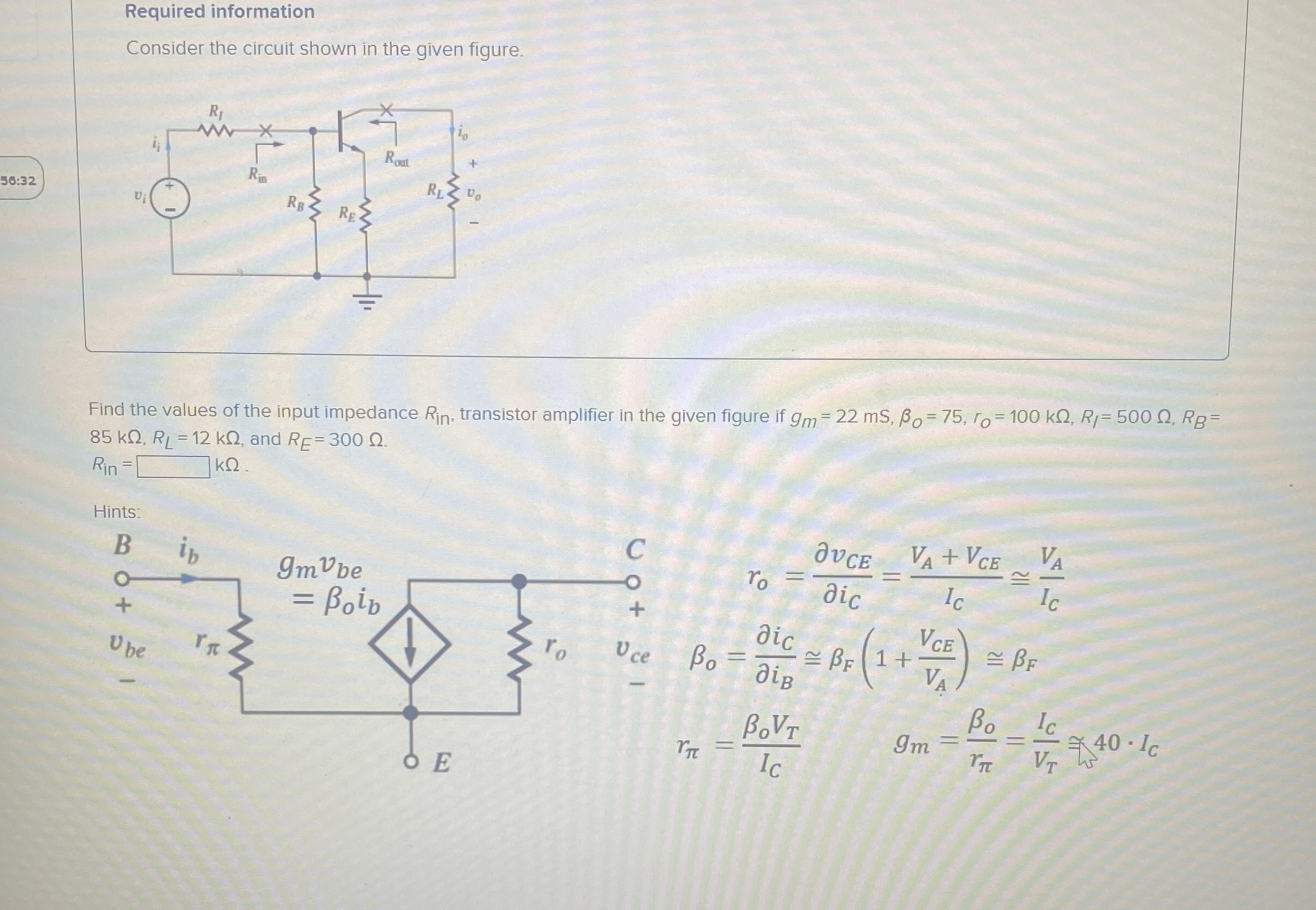 Required information Consider the circuit shown