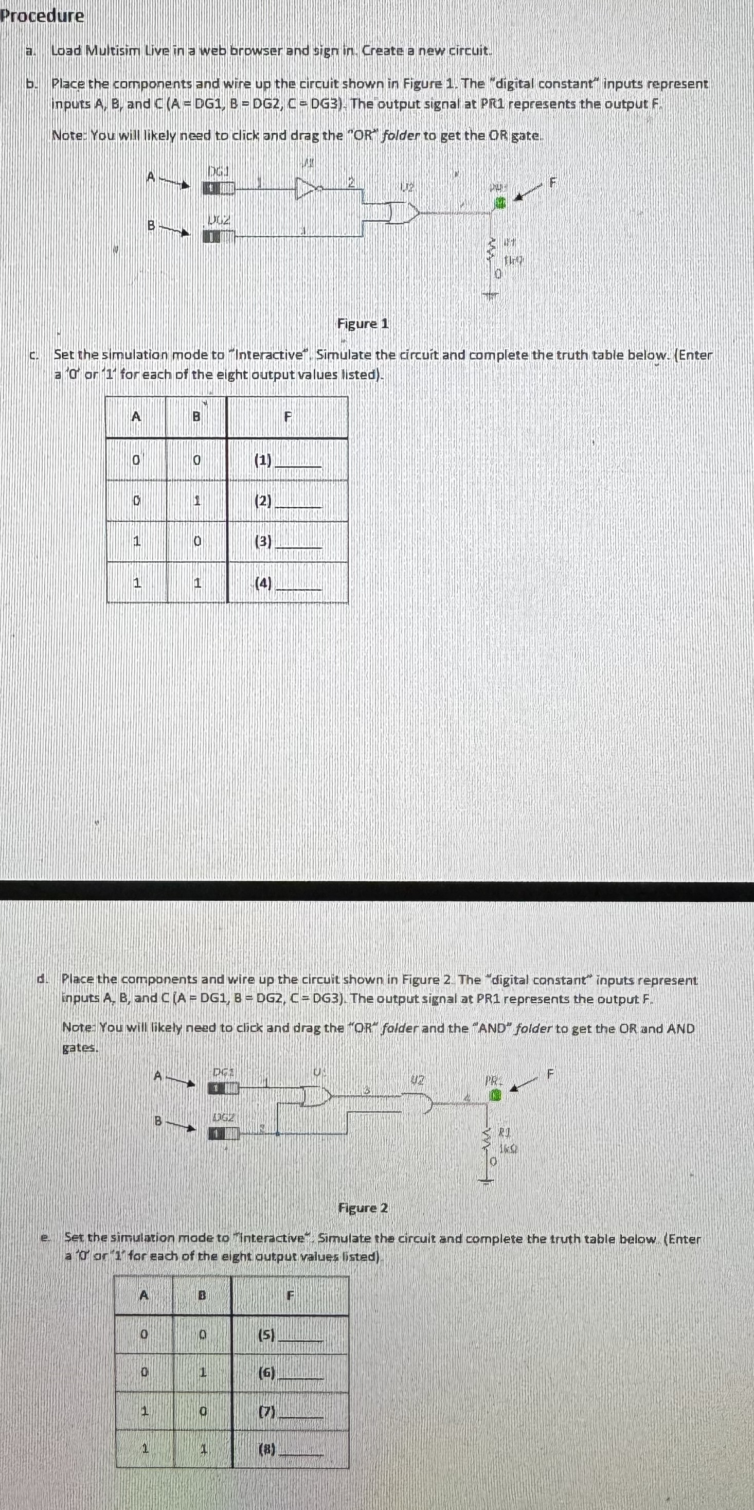 Procedure a . Load Mulisint Live in a web browser