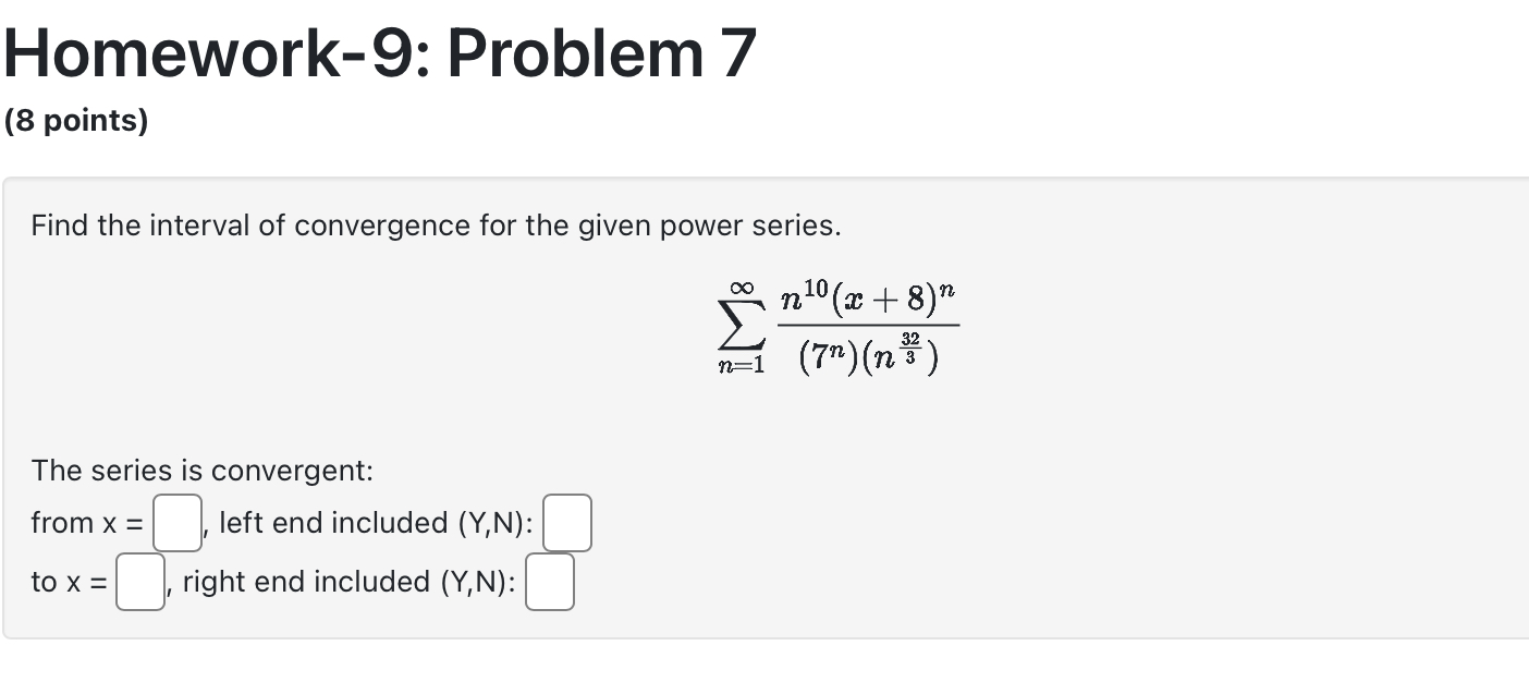 Homework - 9 : Problem 7 ( 8 points ) Find the