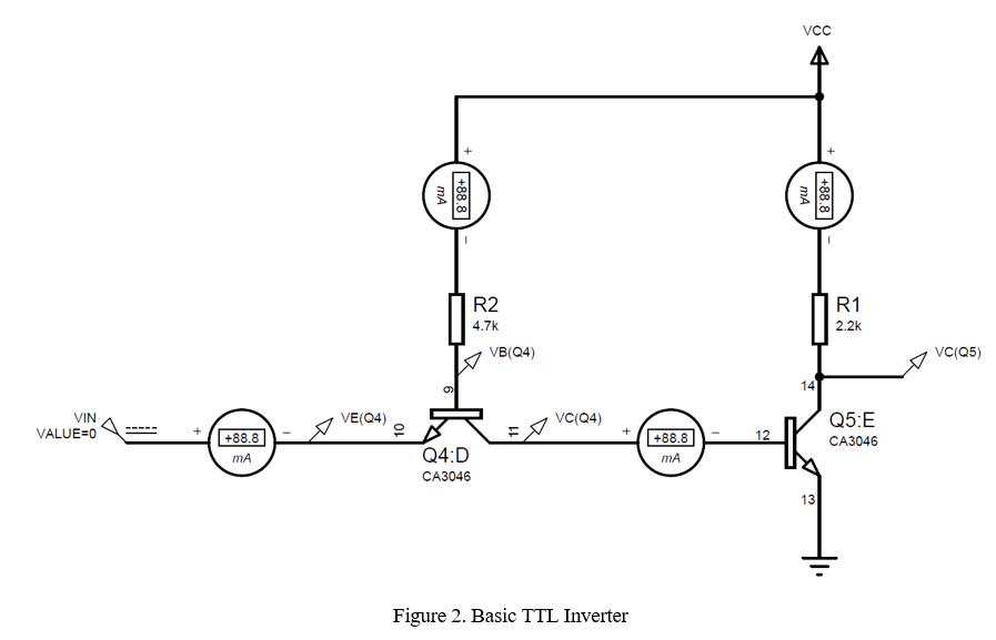 a ) For the TTL inverter given in Figure 2 ,