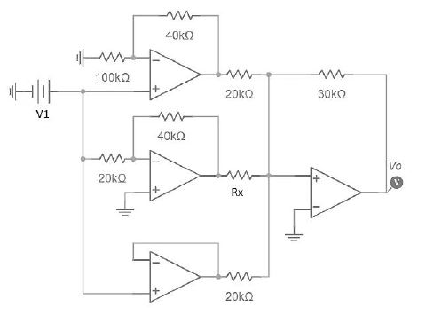 Determine the value of the resistor Rx , so that