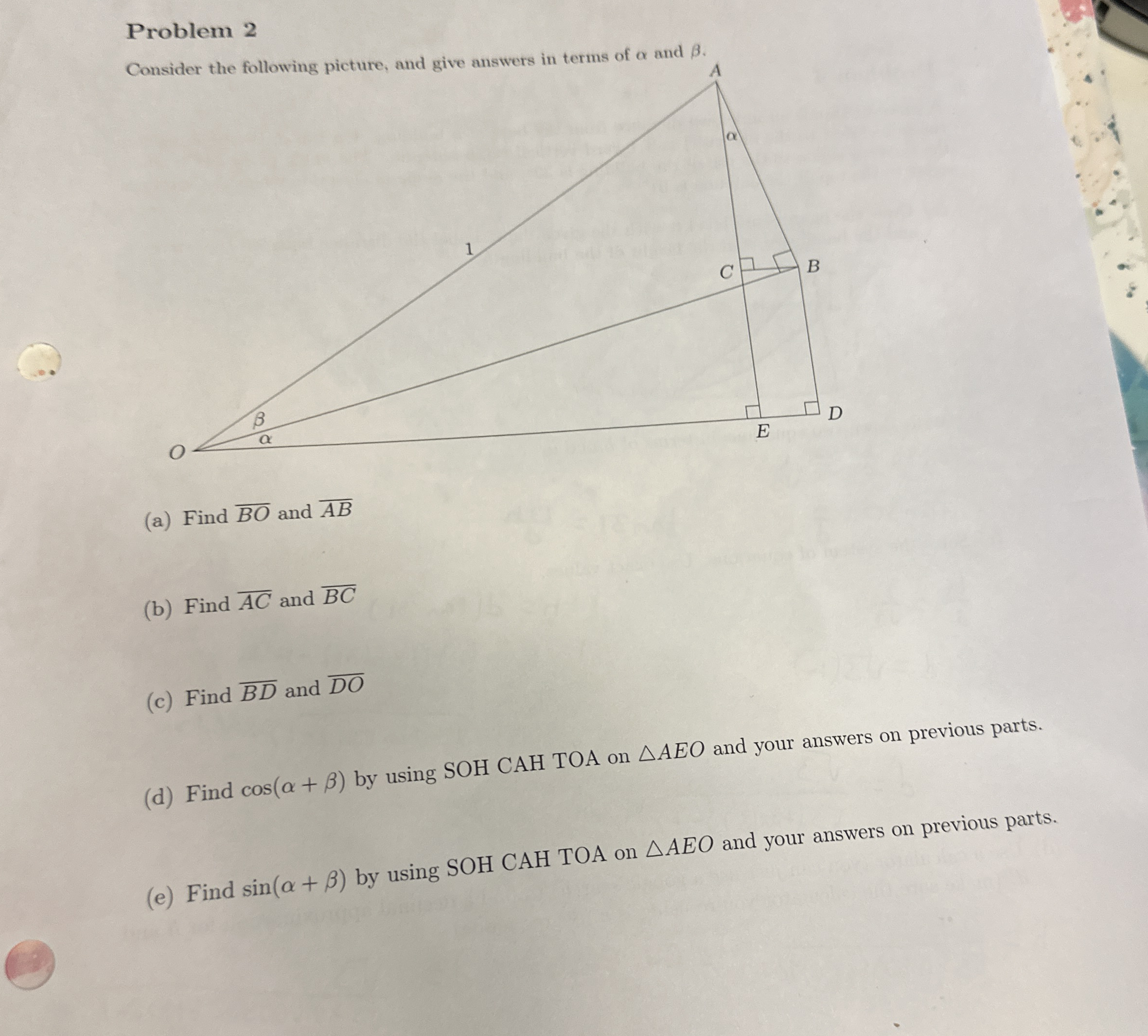 Problem 2 ( a ) Find ? b a r ( B O ) and ? b a r
