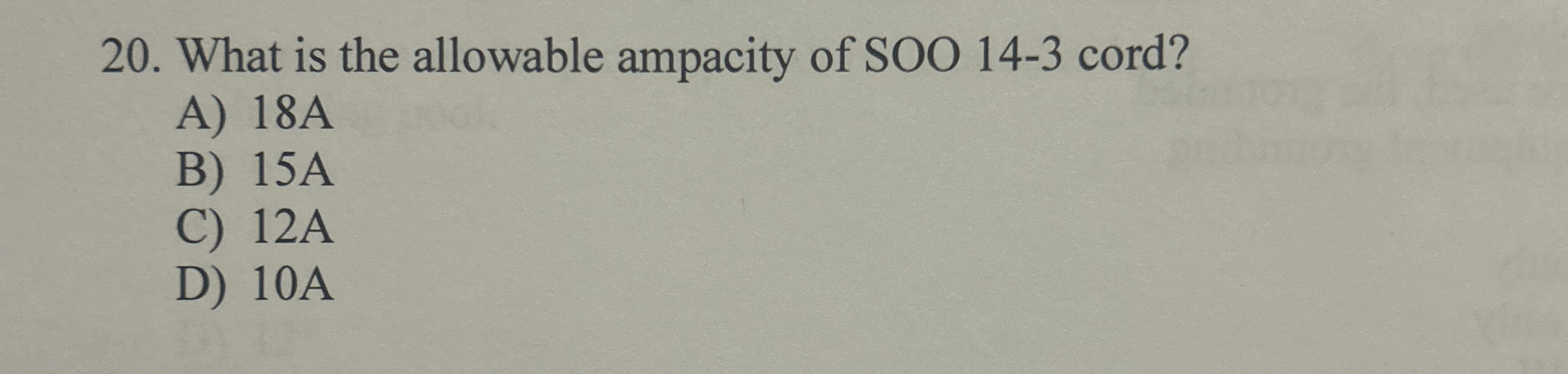 What is the allowable ampacity of SOO 1 4 - 3
