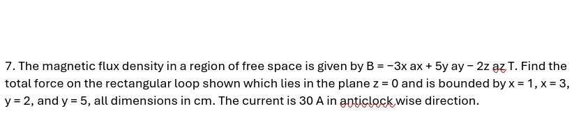 The magnetic flux density in a region of free