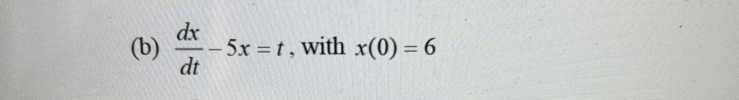 Solve the following 1 st order differential