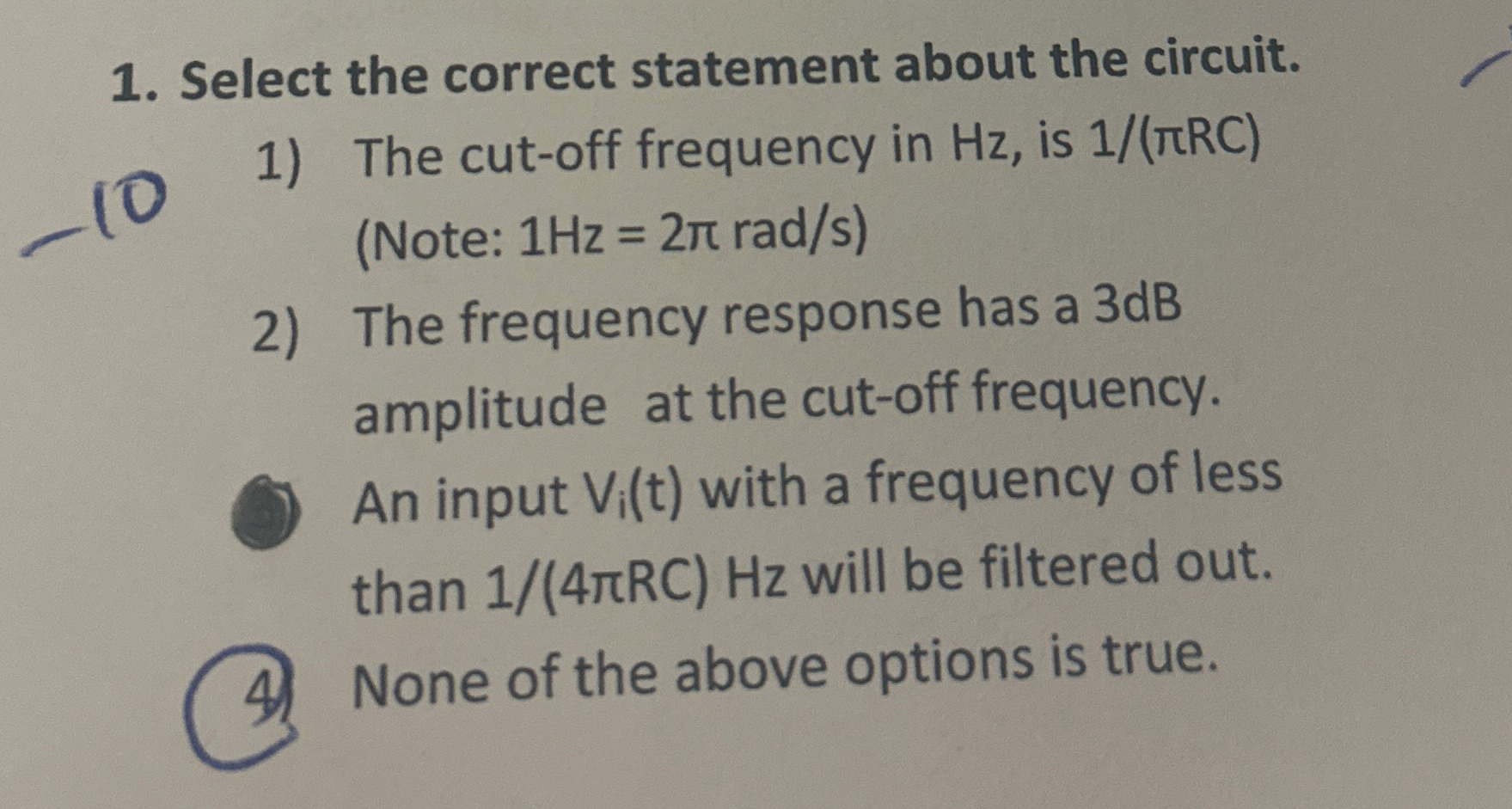 Select the correct statement about the circuit.