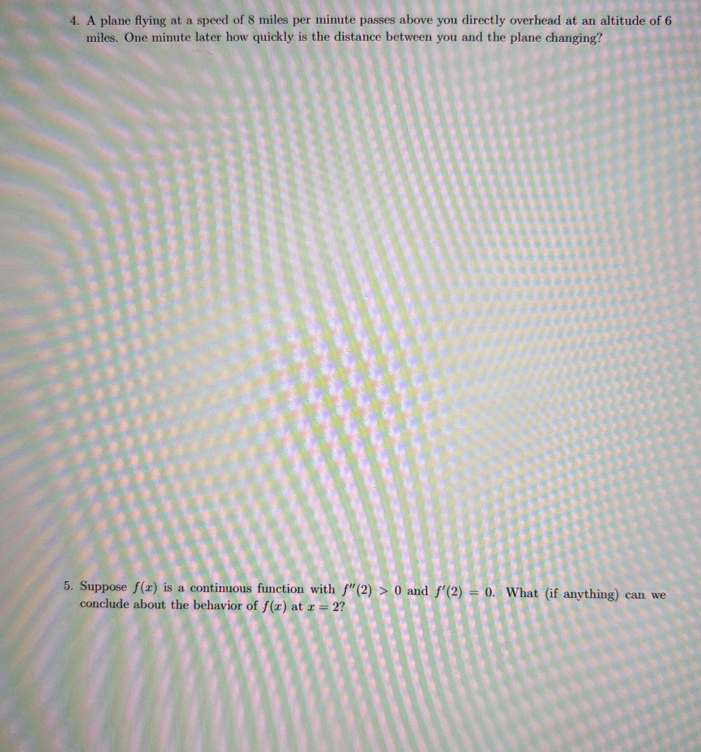 A plane flying at a speed of 8 miles per minute