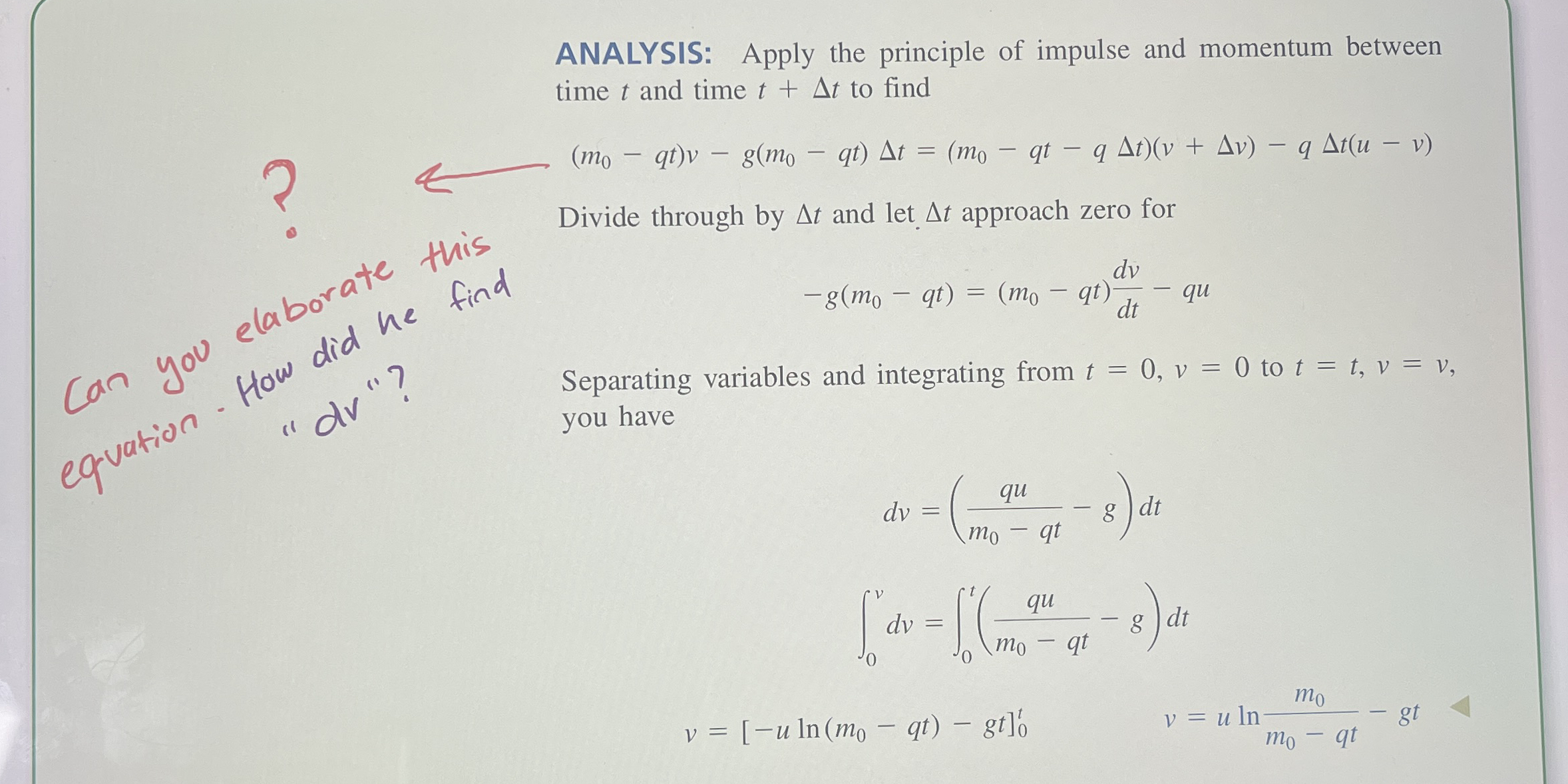 ANALYSIS: Apply the principle of impulse and