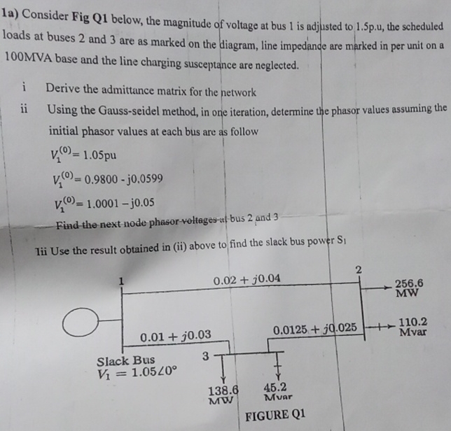 1 a ) Consider Fig Q 1 below, the magnitude of