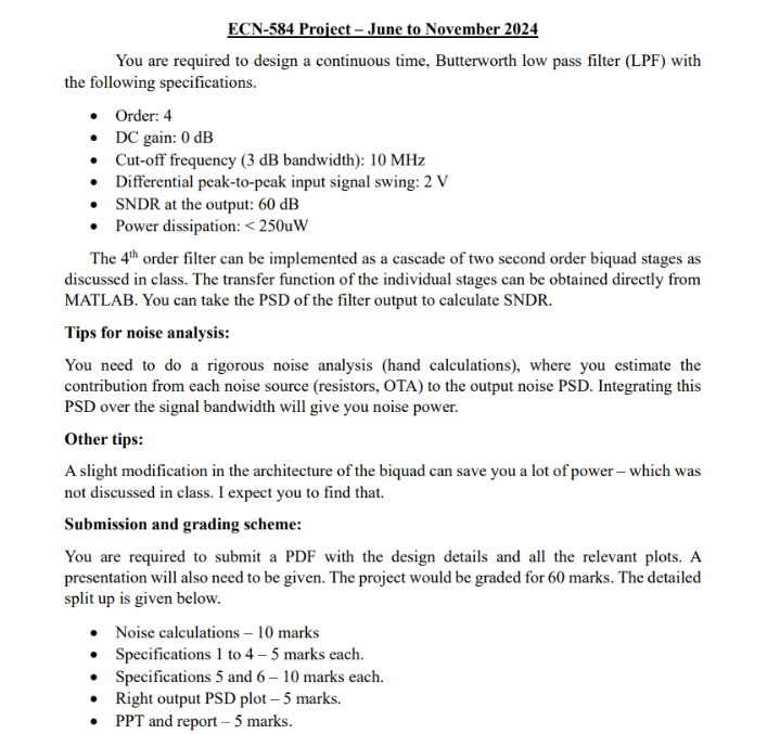 ECN - 5 8 4 Project - June to November 2 0 2 4
