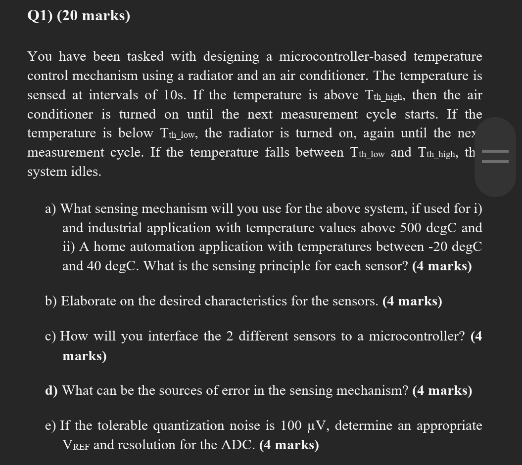 Q 1 ) ( 2 0 marks ) You have been tasked with