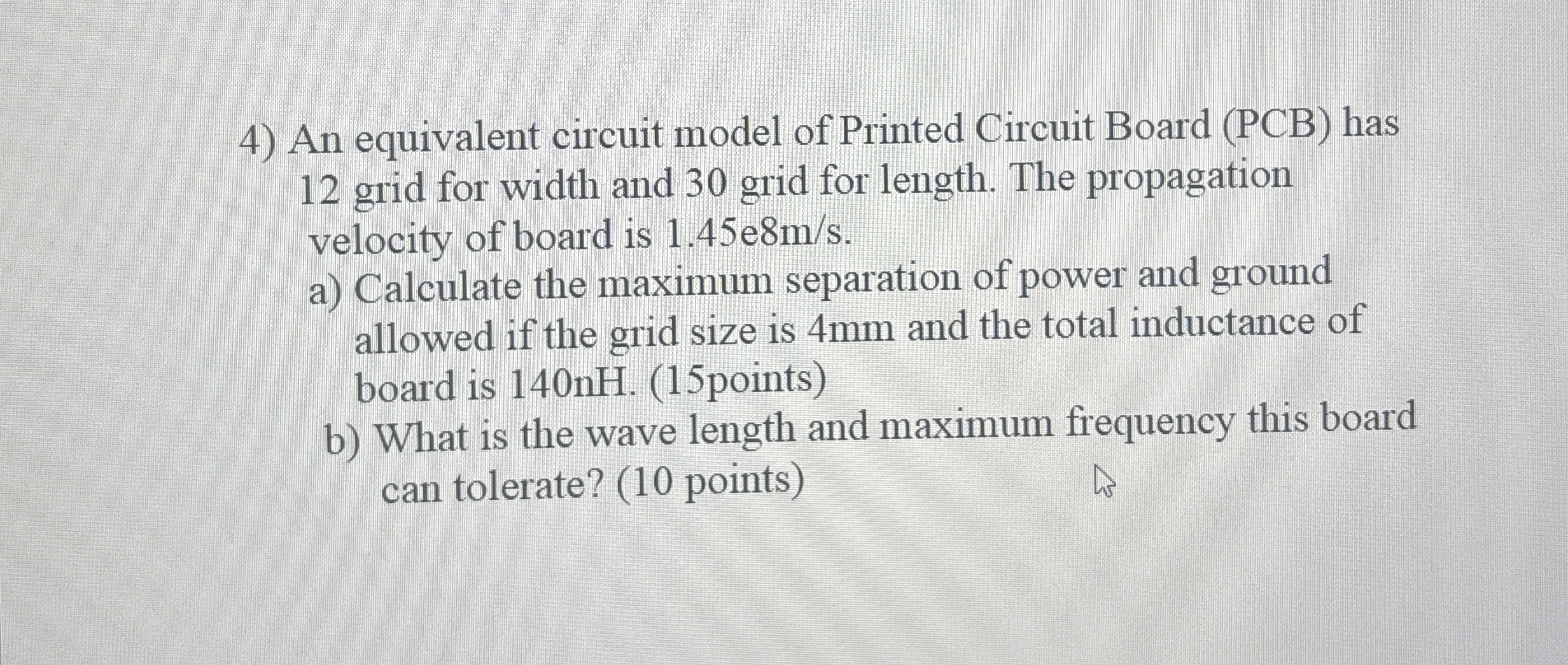 An equivalent circuit model of Printed Circuit