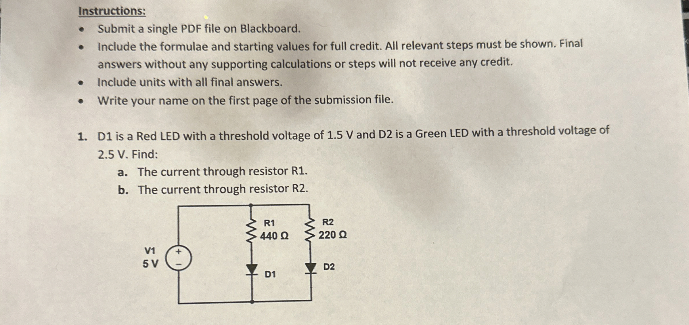 Instructions: Submit a single PDF file on