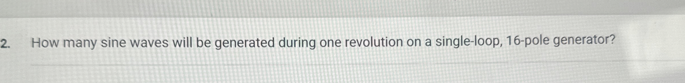 How many sine wave will be generated during one