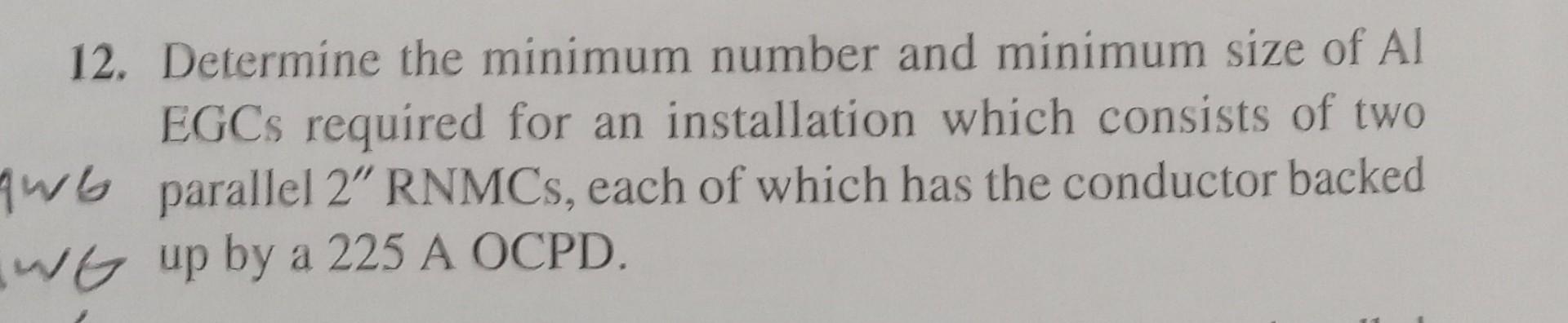 Determine the minimum number and minimum size of