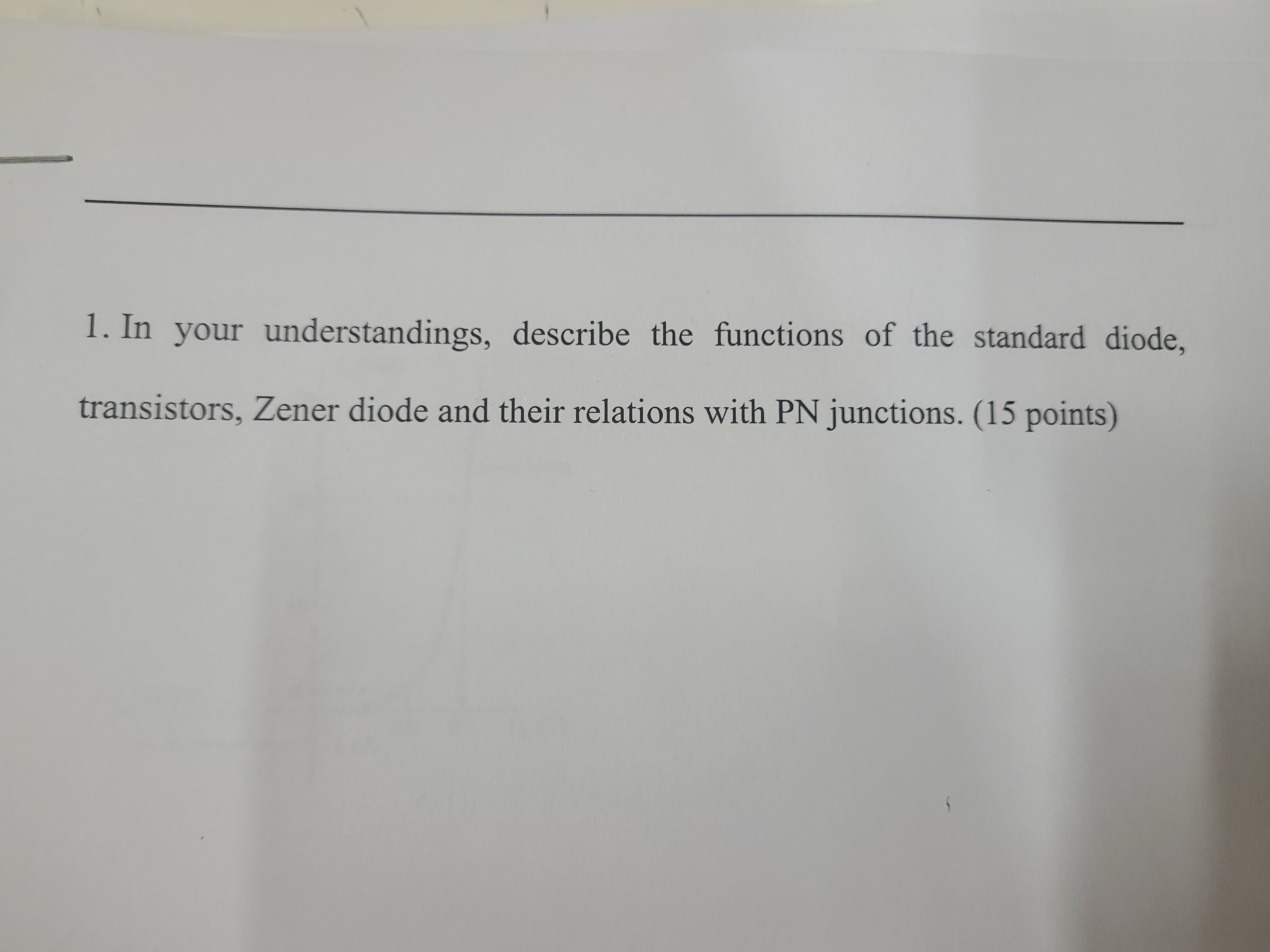 1 . In your understandings, describe the