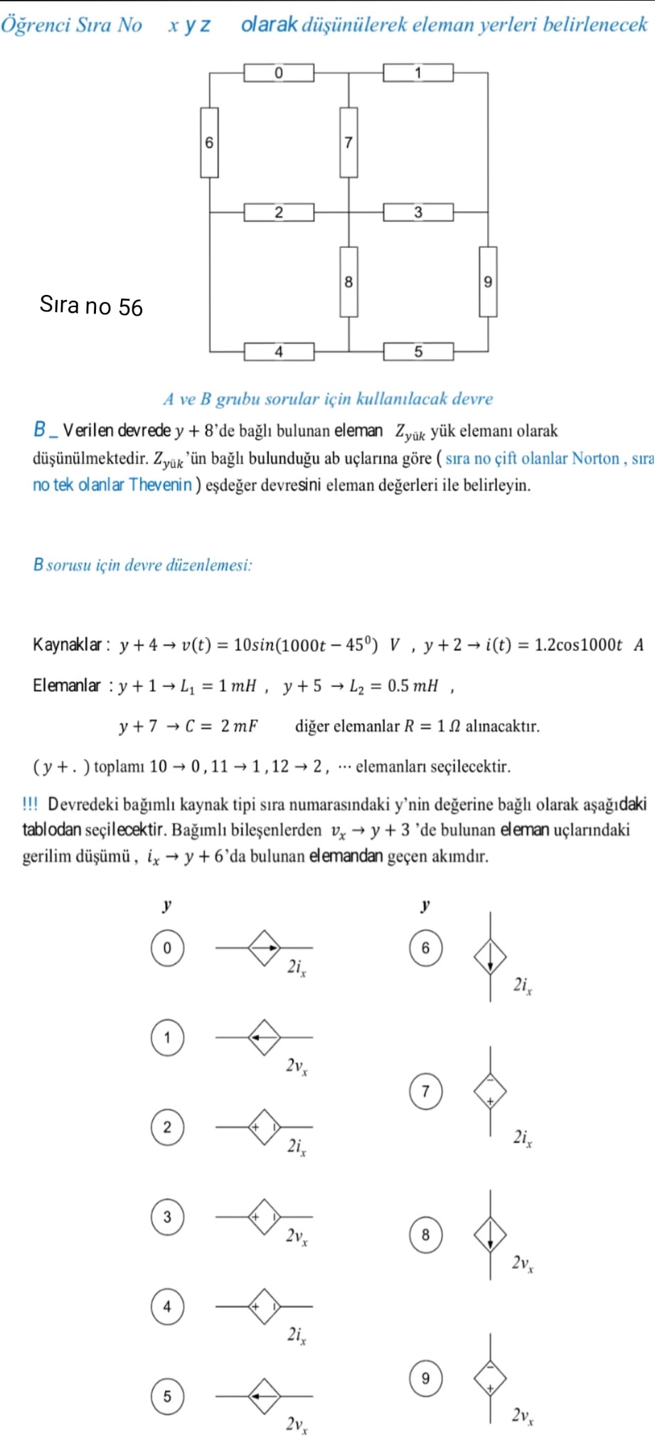 nce devre izin sonra cevab yazn S ra no 5 6 Y