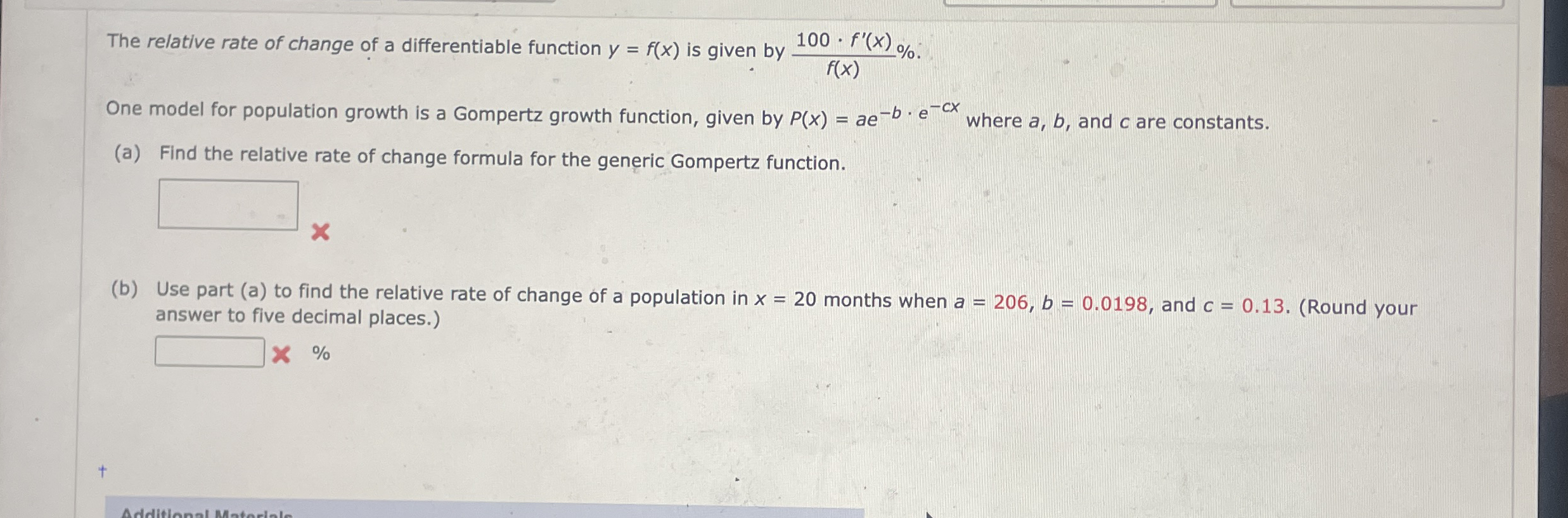 The relative rate of change of a differentiable