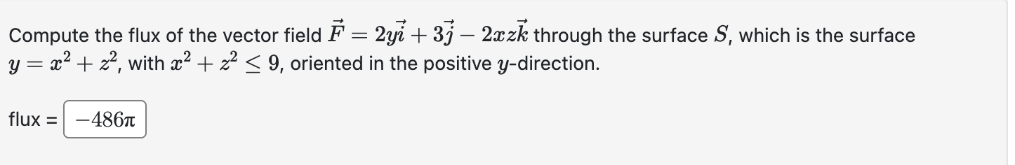 Compute the flux of the vector field vec ( F ) =