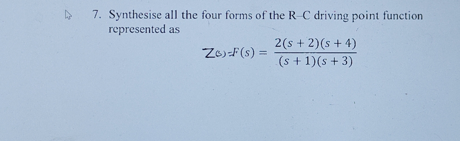 Synthesise all the four forms of the R - C