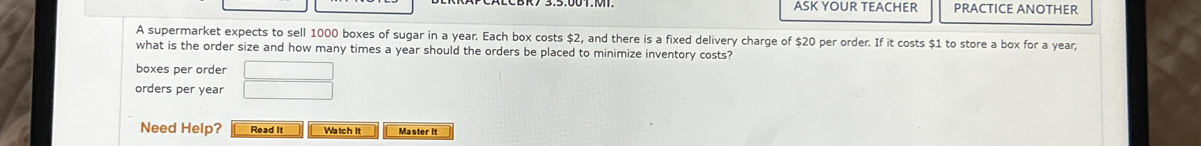 ASK YOUR TEACHER PRACTICE ANOTHER A supermarket