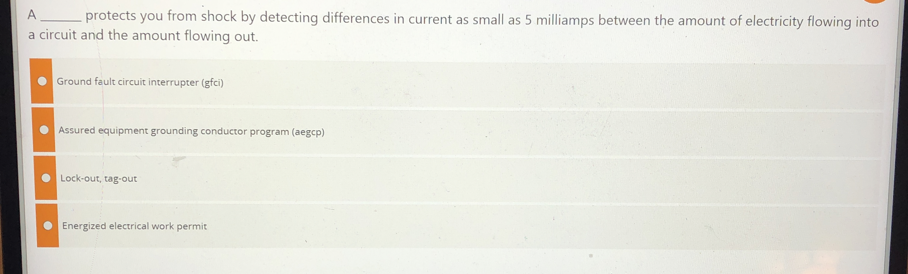 A q , protects you from shock by detecting
