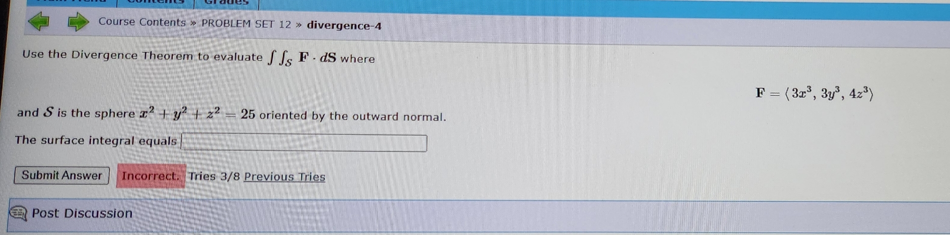Course Contents PROBLEM SET 1 2 divergence - 4