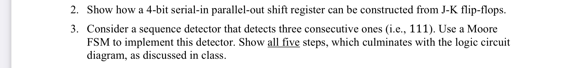 2 . Show how a 4 - bit serial - in parallel - out
