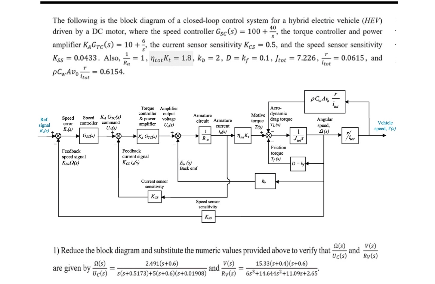 I need help with the block diagram reduction, I