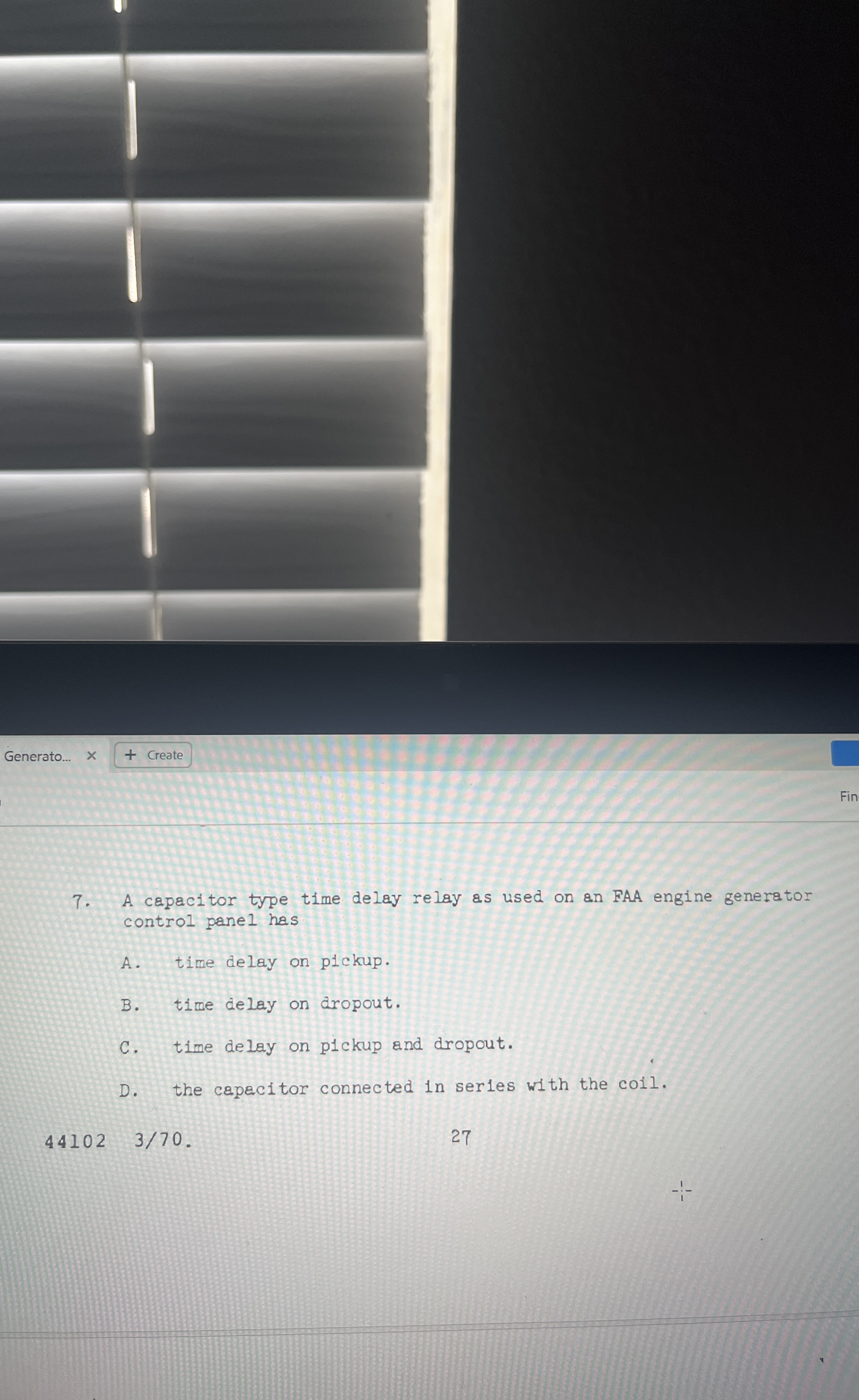 Generato.. Create Fin 7 . A capacitor type time