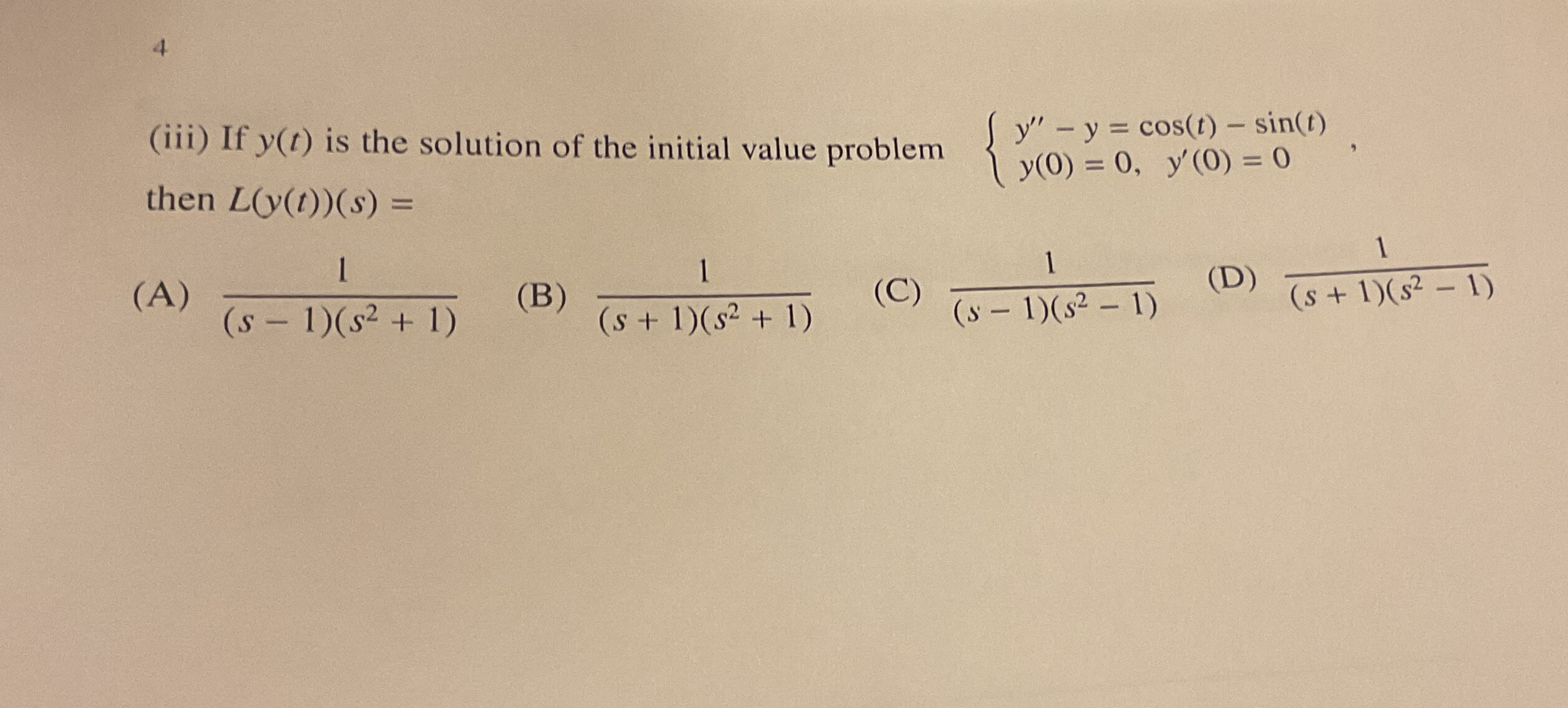 ( iii ) If y ( t ) is the solution of the initial