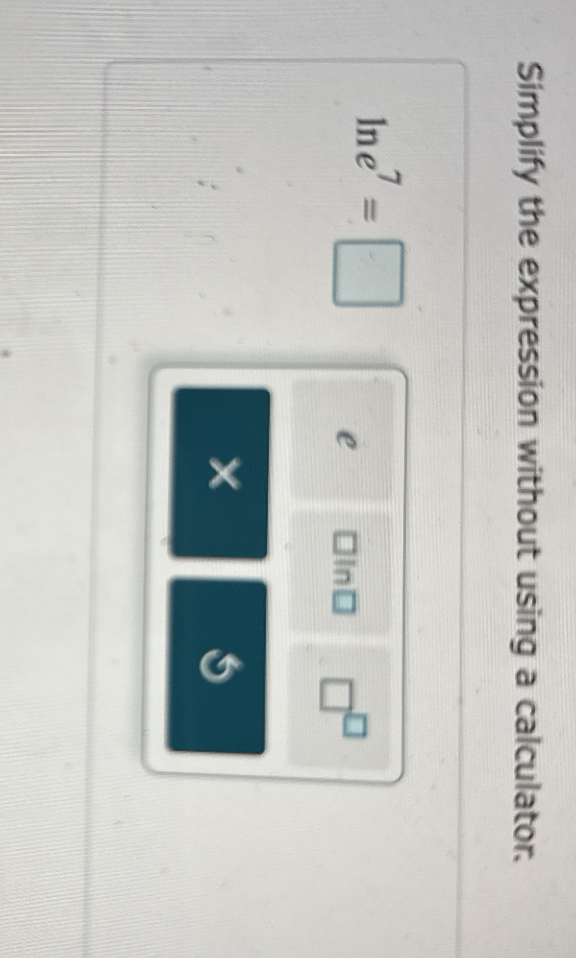 Simplify the expression without using a