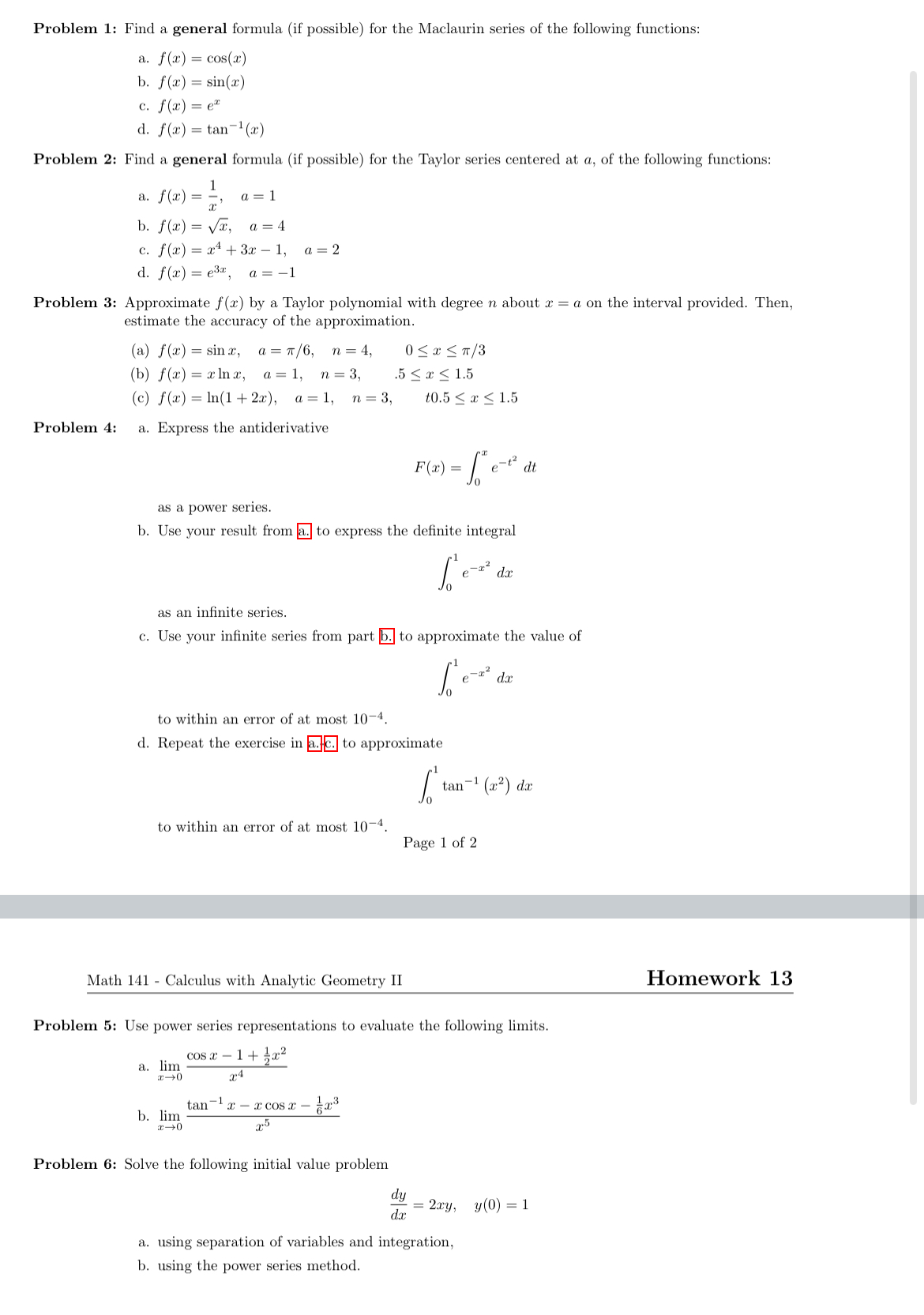 Problem 1 : Find a general formula ( if possible