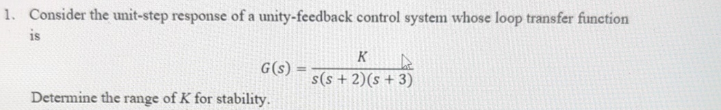 Consider the unit - step response of a unity -