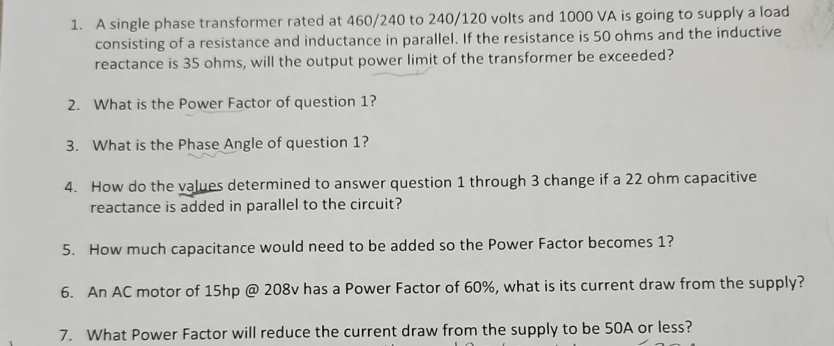 A single phase transformer rated at 4 6 0 2 4 0