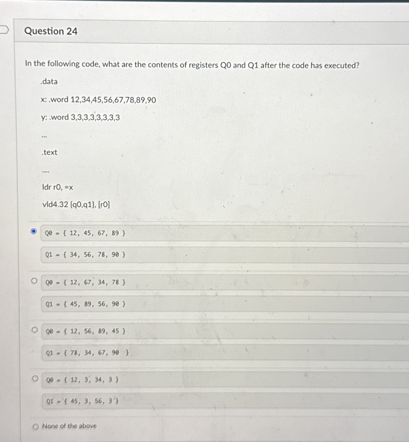 Question 2 4 In the following code, what are the