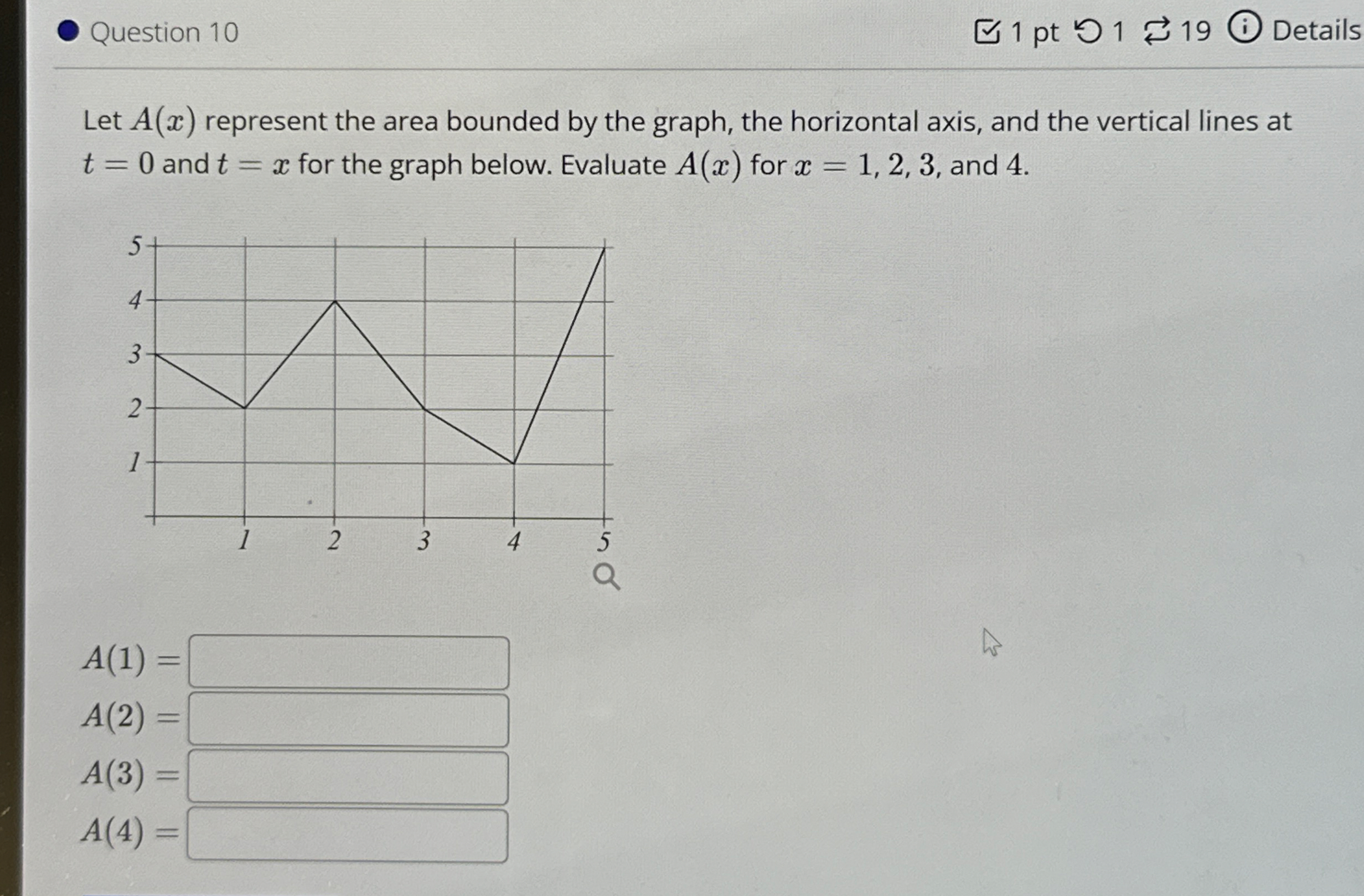 Question 1 0 1 pt 1 1 9 Details Let A ( x )