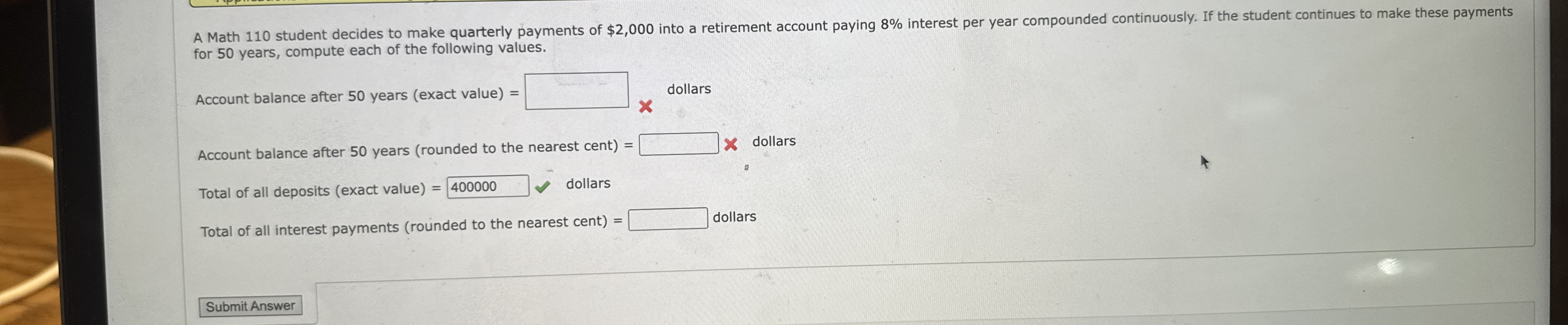 for 5 0 years, compute each of the following