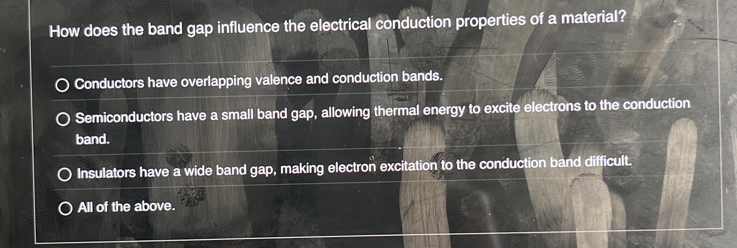 How does the band gap influence the electrical