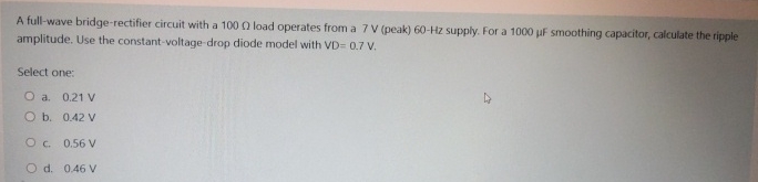 A full - wave bridge - rectifier circuit with a 1