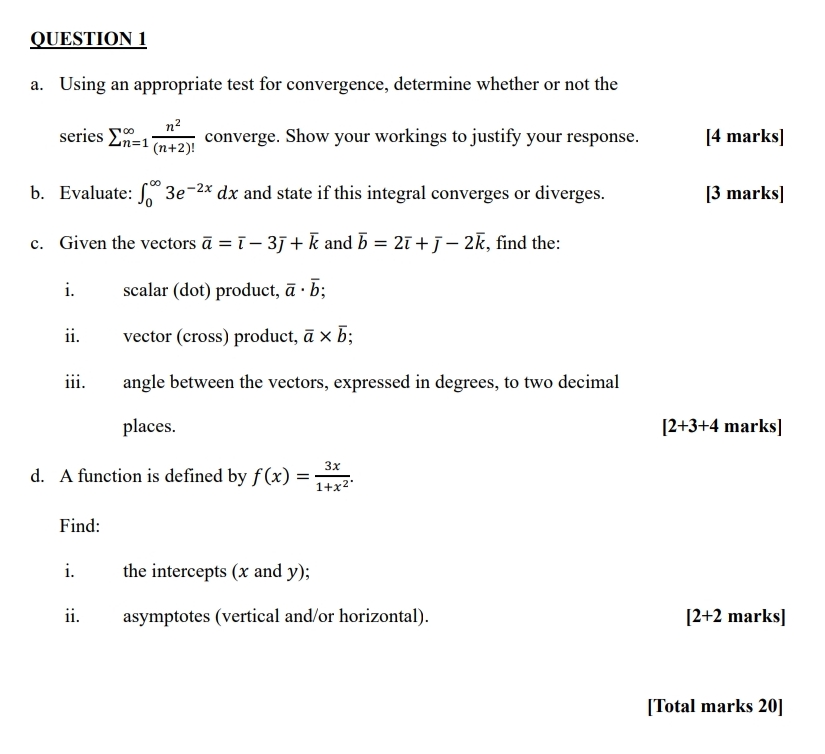 QUESTION 1 a . Using an appropriate test for
