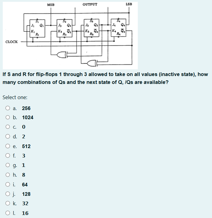 If S and R for flip - flops 1 through 3 allowed